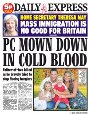 Daily Express (UK) Newspaper Front Page for 6 October 2015