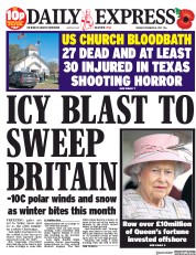 Daily Express (UK) Newspaper Front Page for 6 November 2017