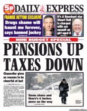 Daily Express (UK) Newspaper Front Page for 6 December 2012