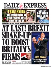 Daily Express (UK) Newspaper Front Page for 6 December 2021