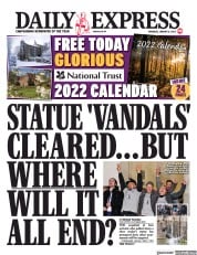 Daily Express front page for 6 January 2022