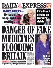 Daily Express (UK) Newspaper Front Page for 6 March 2019