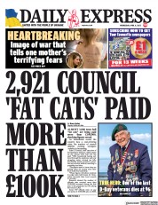 Daily Express (UK) Newspaper Front Page for 6 April 2022