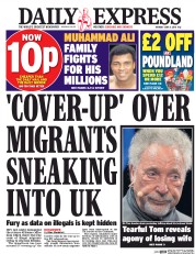 Daily Express (UK) Newspaper Front Page for 6 June 2016