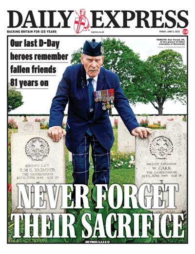 Daily Express Newspaper Front Page (UK) for 6 June 2025