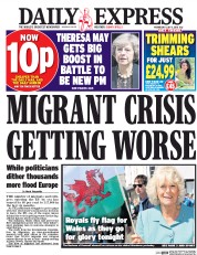 Daily Express (UK) Newspaper Front Page for 6 July 2016