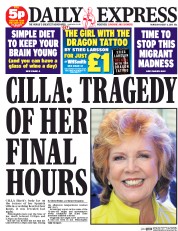 Daily Express (UK) Newspaper Front Page for 6 August 2015