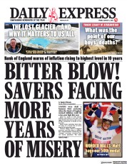 Daily Express (UK) Newspaper Front Page for 6 August 2021