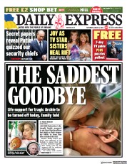 Daily Express (UK) Newspaper Front Page for 6 August 2022