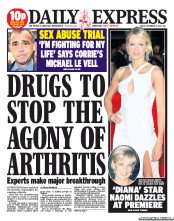 Daily Express (UK) Newspaper Front Page for 6 September 2013