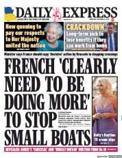 Daily Express front page for 6 September 2023