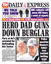 Daily Express (UK) Newspaper Front Page for 7 October 2011