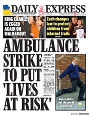 Daily Express (UK) Newspaper Front Page for 7 December 2022