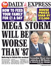 Daily Express Newspaper Front Page (UK) for 7 February 2014