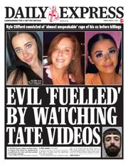 Daily Express front page for 7 March 2025