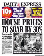 Daily Express (UK) Newspaper Front Page for 7 May 2013