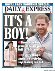 Daily Express (UK) Newspaper Front Page for 7 May 2019