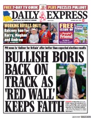 Daily Express front page for 7 May 2022