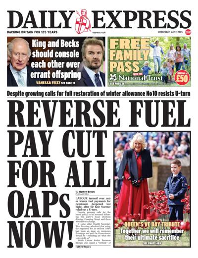 Daily Express Newspaper Front Page (UK) for 7 May 2025