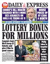 Daily Express (UK) Newspaper Front Page for 7 June 2013
