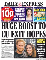 Daily Express (UK) Newspaper Front Page for 7 June 2016