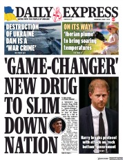 Daily Express front page for 7 June 2023