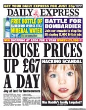 Daily Express (UK) Newspaper Front Page for 7 July 2011