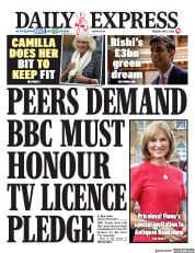Daily Express (UK) Newspaper Front Page for 7 July 2020