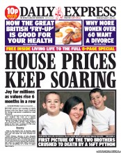 Daily Express (UK) Newspaper Front Page for 7 August 2013