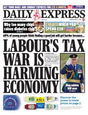 Daily Express front page for 7 August 2025