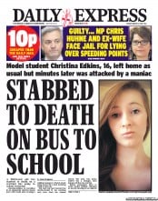 Daily Express (UK) Newspaper Front Page for 8 March 2013