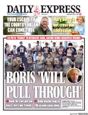 Daily Express (UK) Newspaper Front Page for 8 April 2020