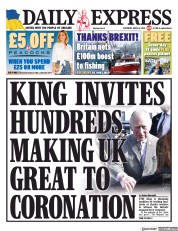 Daily Express (UK) Newspaper Front Page for 8 April 2023