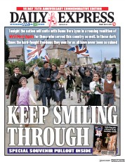 Daily Express (UK) Newspaper Front Page for 8 May 2020