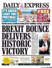 Daily Express (UK) Newspaper Front Page for 8 May 2021