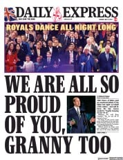 Daily Express (UK) Newspaper Front Page for 8 May 2023