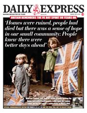 Daily Express front page for 8 May 2025