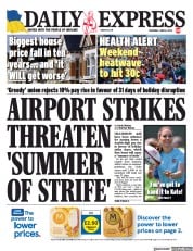 Daily Express front page for 8 June 2023