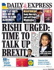 Daily Express (UK) Newspaper Front Page for 8 July 2023
