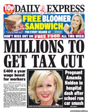 Daily Express (UK) Newspaper Front Page for 8 September 2011
