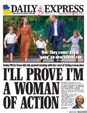 Daily Express (UK) Newspaper Front Page for 8 September 2022
