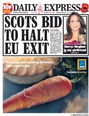 Daily Express (UK) Newspaper Front Page for 9 November 2016