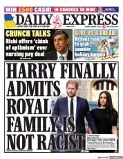 Daily Express (UK) Newspaper Front Page for 9 January 2023