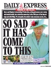 Daily Express (UK) Newspaper Front Page for 9 March 2021