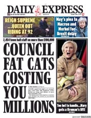 Daily Express (UK) Newspaper Front Page for 9 April 2019