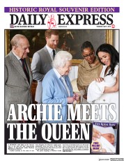 Daily Express (UK) Newspaper Front Page for 9 May 2019