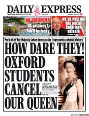 Daily Express (UK) Newspaper Front Page for 9 June 2021