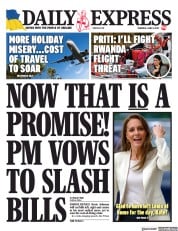 Daily Express (UK) Newspaper Front Page for 9 June 2022