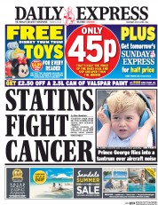 Daily Express (UK) Newspaper Front Page for 9 July 2016