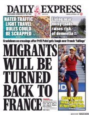 Daily Express (UK) Newspaper Front Page for 9 September 2021